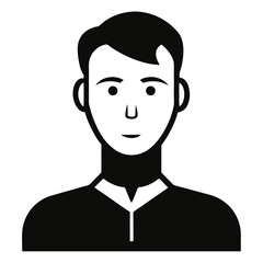 AI Face Scan silhouette icon on white background