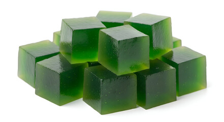 Fototapeta premium green cubes isolated on white background