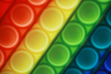Colorful Rainbow Pop-It Fidget Toy Pattern