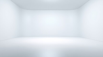 Empty bright room with walls and floor for product display, showroom, studio, or gallery use cases.