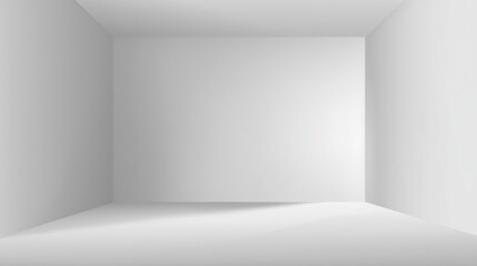Empty room with corner and light for product showcase, mockup, and presentation use cases