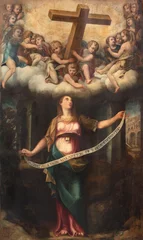 Gordijnen PIACENZA, ITALY - MAY 21, 2025: The painting of St. Helen by E. Bianchi in the church Chiesa di San Sisto from year 1579. © Renáta Sedmáková
