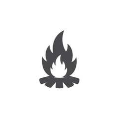 Simple Icon of a Campfire