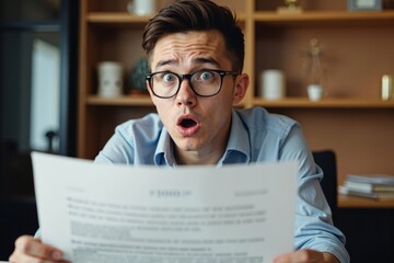 Person Holding Magnifying Glass Discovers Surprising Hidden Fees in Contract