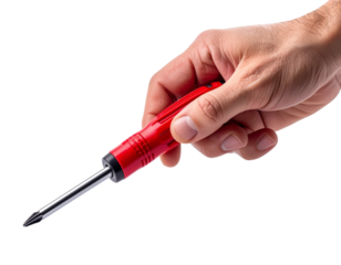 hand with screwdriver