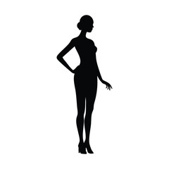 Elegant Female Silhouette Representing Feminine Grace and Poise
