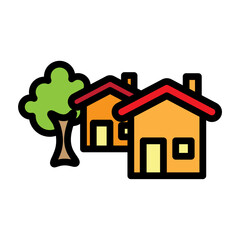 Neighborhood Vector Filled Icon Design