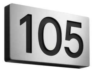 Large format number sign made from durable composite materials, perfect for commercial building identification.