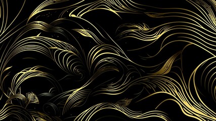 black and golden abstract pattern