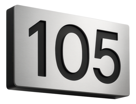 Large format number sign made from durable composite materials, perfect for commercial building identification.