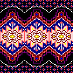 Abstract geometric ethnic pattern design. Aztec fabric carpet mandala ornament ethnic chevron textile decoration wallpaper. Tribal boho native ethnic turkey traditional embroidery vector background