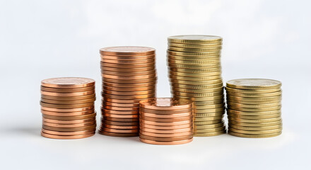 Stacked Coins Representing Financial Savings