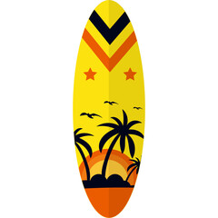 Surfing Board Illustration