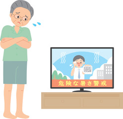 暑さの実況中継を見て嫌だなと思う眼鏡の年配男性