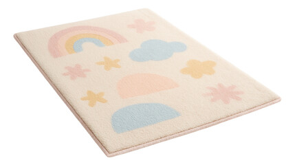 Soft area rug with playful patterns, adding warmth and comfort to a newborn's room.