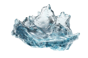 Obraz premium Glistening clear water splash frozen in time, showcasing intricate crystal formations with stunning clarity and detail, capturing the essence of nature's beauty and artistry