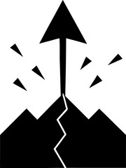 black arrow isolated on white