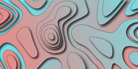 Modern design with White background with topographic wavy pate for decoration. Abstract white golden Topographic line map background with shadows. Contour elevation topographic and textured Background