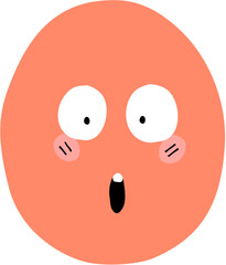 surprise egg cartoon emotion face illustration 