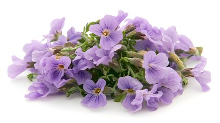 Delicate Bouquet of Purple Spring Flowers