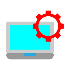 Laptop Repair Vector Flat Icon Design
