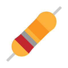 Resistor Vector Flat Icon Design