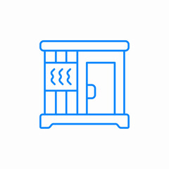 beach rooms icon sign vector