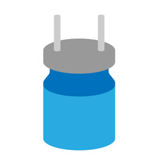 Capacitor Vector Flat Icon Design