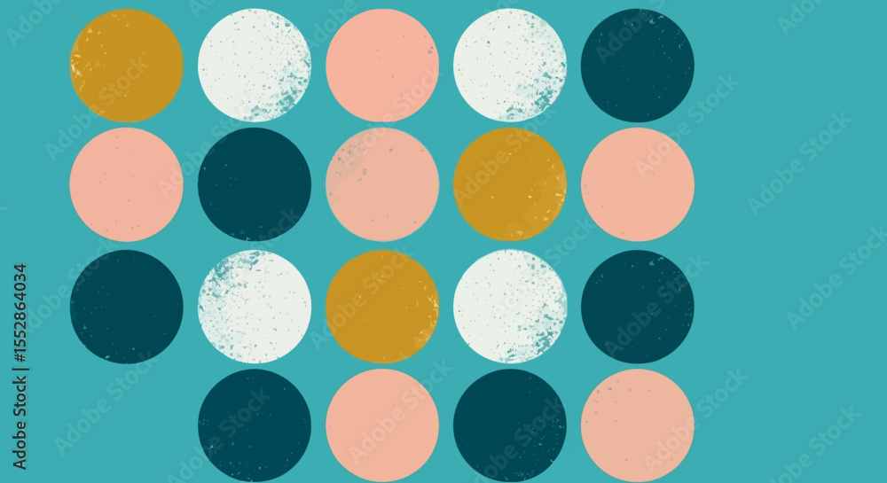 Poster abstract colorful circles pattern a modern geometric design