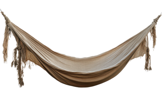 Hammock swaying gently in a tranquil outdoor setting, inviting relaxation and comfort during summer afternoons