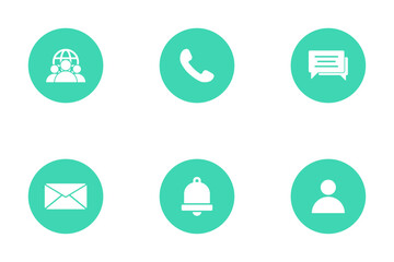 Fototapeta premium Communication Icons Collection, social icons vector isolated on transparent background