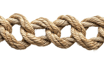 Fototapeta premium Braids of natural rope intricately woven to form a textured design, ideal for crafts or decor, showcasing craftsmanship and rustic aesthetics