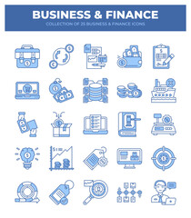 Collection of 25 Business & Finance Icons