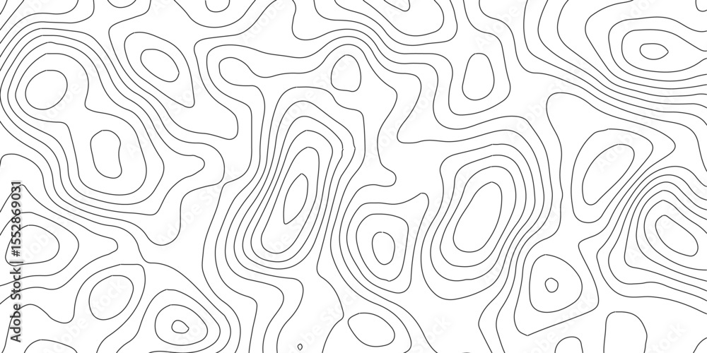 Poster simple monochrome contour map background – topographic design vector.