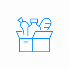 food box icon sign vector