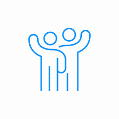 friendship support icon sign vector