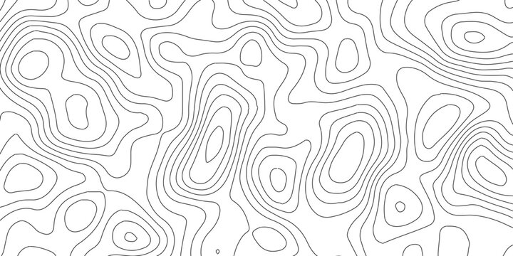 Simple Monochrome Contour Map Background &ndash; Topographic Design Vector.