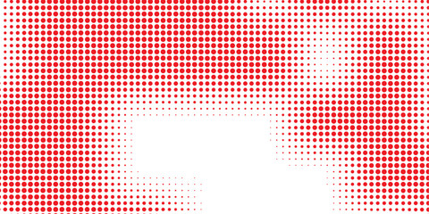 Fototapeta premium Retro Red Dot Halftone – Vintage Comic Style Vector Background.