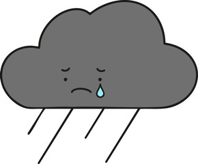 비, 구름, 비구름, 먹구름 캐릭터 벡터 이미지
Rainy Weather, Cloud Character Vector Image