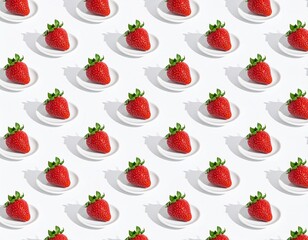 seamless background with strawberries