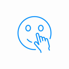 thinking face icon sign vector