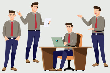 Obraz premium character set in modern style vector illustration