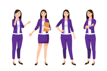 Fototapeta premium character set in modern style vector illustration