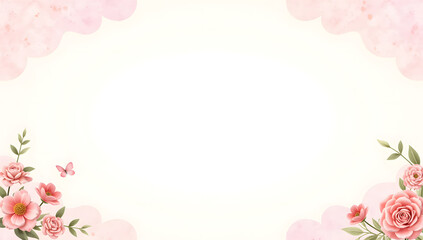 Fresh flowers visual style illustration