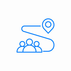 meeting point icon sign vector