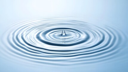 Water Drop Ripples Serenity Blue Abstract Background