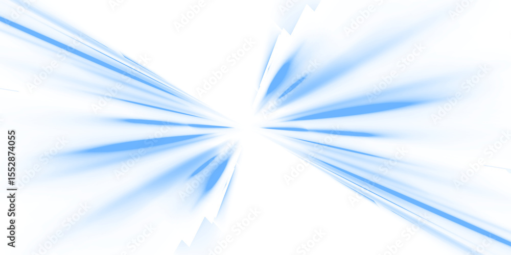 Wall mural blue beam and light glow in abstract line blur. png trail, bright streak effect, png flash and ray v
