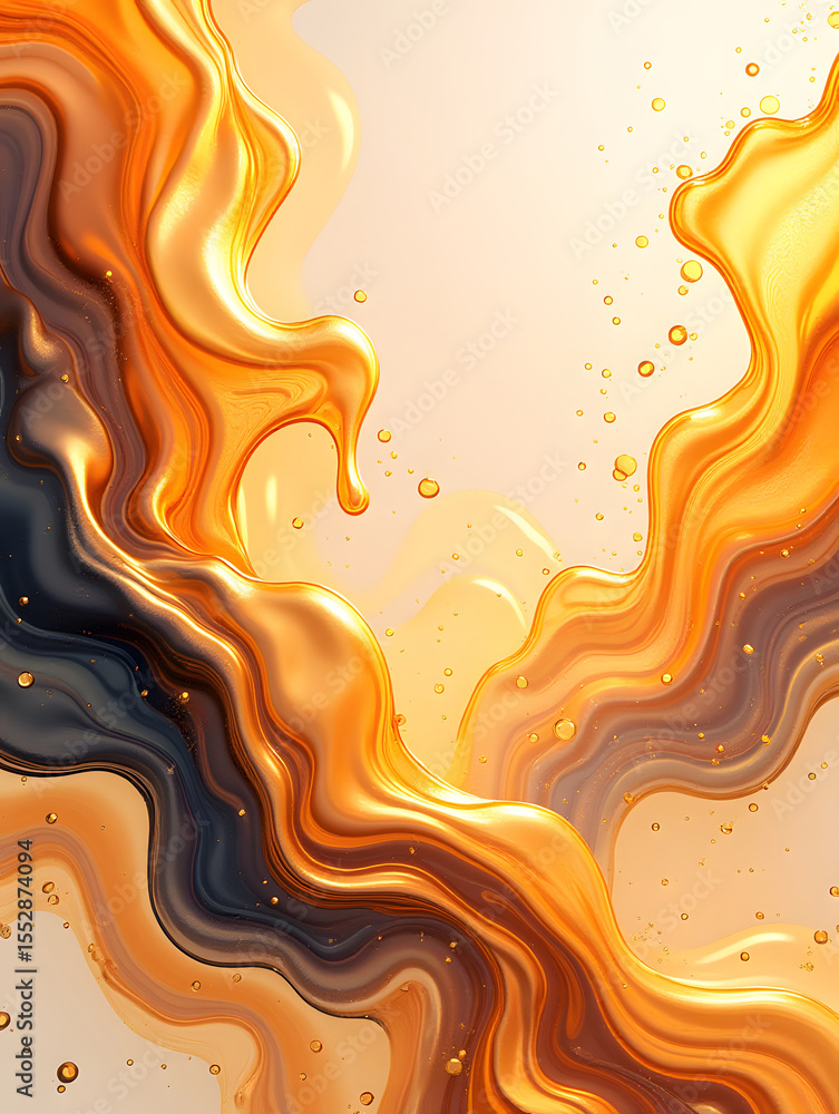 Poster dynamic fluid color gradient background, abstract kv main visual business ppt background