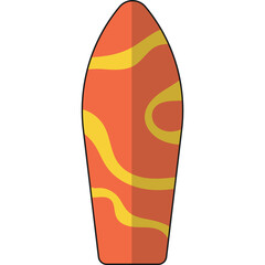 Surfing Board Illustration