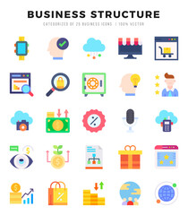Business Structure icons set for website and mobile site and apps.